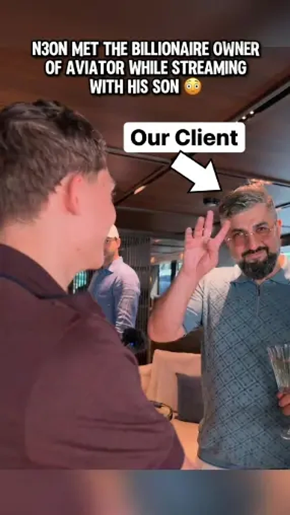 Real client clip, distributed across creator accounts